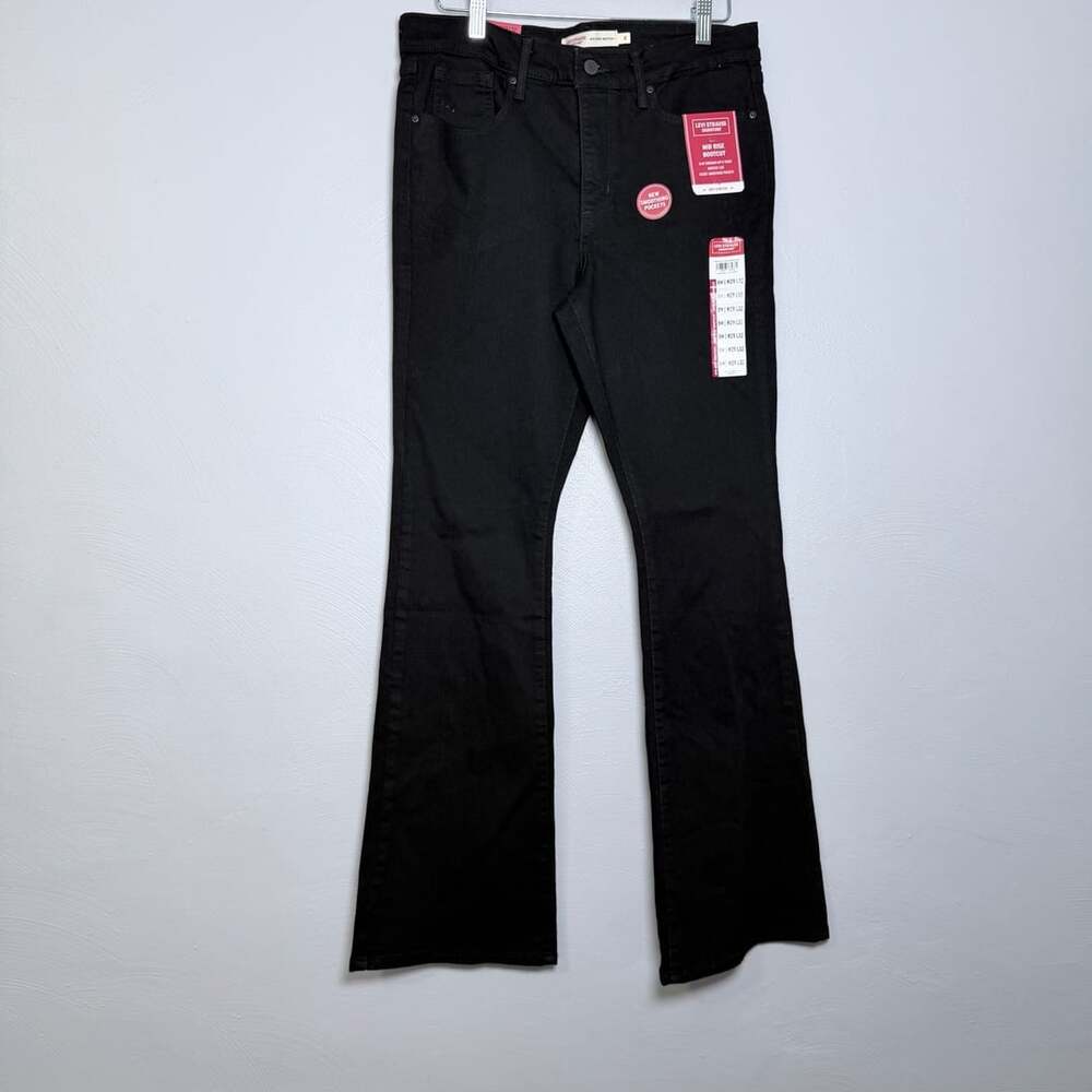Levi Strauss Signature Mid Rise Bootcut Jeans Size 8 Black